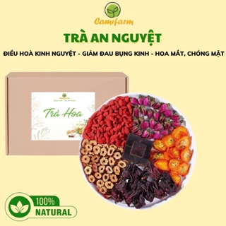 Trà an nguyệt Camifarm giúp điều hòa kinh nguyệt, giảm đau bụng kinh, hoa mắt, chóng mặt