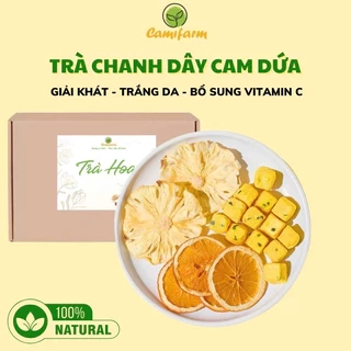 Trà detox chanh dây cam dứa Camifarm giải khát, trắng da, bổ sung vitamin C cho ngày hè nóng bức