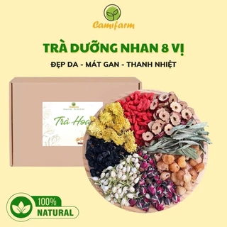 Trà Dưỡng Nhan 8 Vị Camifarm (Hộp 30 gói) Đẹp Da, Thanh Nhiệt, Mát Gan, An Thần Ngủ Ngon