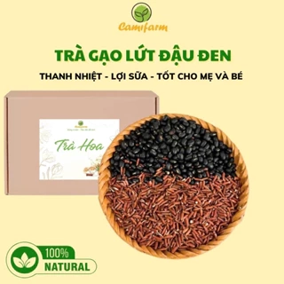 Trà gạo lứt đậu đen Camifarm gạo lứt huyết rồng đậu đen xanh lòng thanh nhiệt lợi sữa tốt cho mẹ và bé