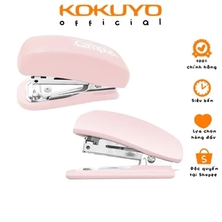Bộ Bấm Ghim Mini Campus Pastel Màu Hồng Dễ Thương Nhỏ Gọn Trong Hộp Bút