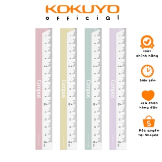 Thước Kẻ Nhựa KUSUMI Series Acrylic Mờ 15cm Hạn Chế Trầy Xước Chính Hãng Campus