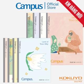 Vở (Tập) Gáy Keo Land of Too-Shy Kẻ ngang/Caro/4 Ly Ngang, 80/96 Tr, A5/B5, Chính Hãng Campus