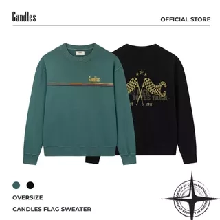 Áo Nỉ Candles Flag Sweater Oversize Unisex
