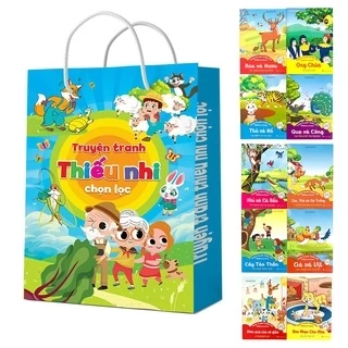 Sách - Truyện tranh thiếu nhi chọn lọc -Bộ túi 10 quyển song ngữ