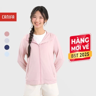 Áo chống nắng nữ 2025 CANIFA dài tay có mũ dáng vừa vải mát lạnh 6OT25S003