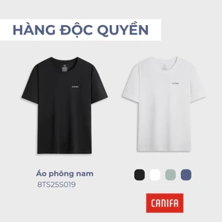 Áo phông nam CANIFA chất liệu cotton co giãn form regular cổ tròn MS25 8TS25A001
