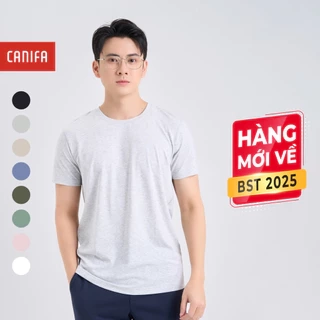 Áo phông nam CANIFA cộc tay cổ tim đáng cơ bản 8TS25A001
