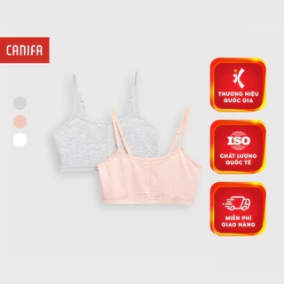 Combo 2 áo lót bé gái CANIFA chất liệu cotton co giãn, phom ôm 1US23A001 MS24