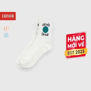 Tất trẻ em unisex CANIFA cổ cao in họa tiết "Có tất là vui" 3AK23A004