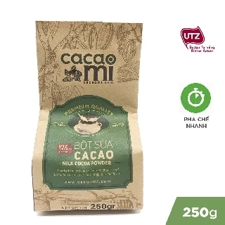 Bột ca cao sữa hoà tan 3in1 CACAO MI pha thức uống socola, trà sữa đậm đà vị ca cao nguyên chất 250g