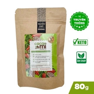 Bột cacao 100% nguyên chất không đường gu truyền thống CACAOMI Original chuẩn xuất khẩu 250g/500g