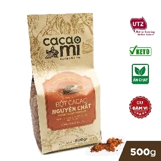 Bột cacao nguyên chất GIÁ SỈ Cacaomi Premium chuyên thức uống socola làm bánh cafe trà sữa 500g-1kg