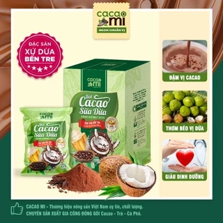Bột cacao sữa dừa CacaoMi pha trà sữa socola đậm đà ca cao thơm ngon vị dừa Bến Tre gói tiện dụng