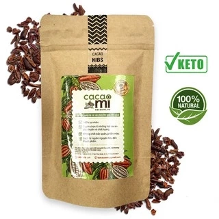 Cacao Nibs hạt ca cao ngòi rang CACAOMI chuẩn Keto ăn healthy - 80g