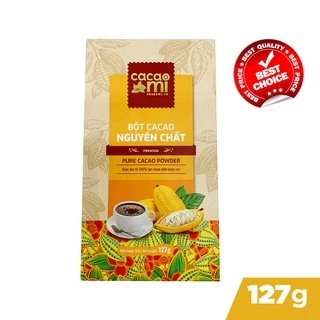 Thức uống socola Bột ca cao nguyên chất 100% gu đậm Cacao Mi Premium đặc sản Việt Nam chuẩn UTZ 127g