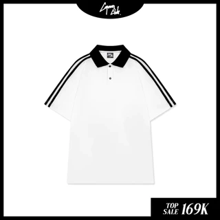 Áo thun polo nam SVAI phom rộng CAPMAN CLUB, sọc vai trẻ trung thoải mái