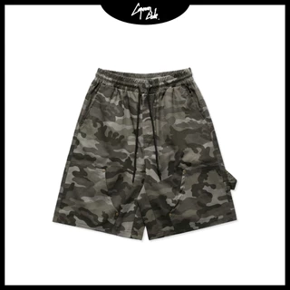 Quần short Lửng nam phom rộng ILUM họa tiết camo CAPMAN CLUB, quần lửng nam cá tính, trẻ trung