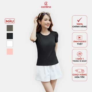 Áo thun nữ CARDINA chất liệu tăm lạnh cổ vuông tay bồng kiểu dáng nhẹ nhàng hiện đại trẻ trung 4AFC12 5AFC12