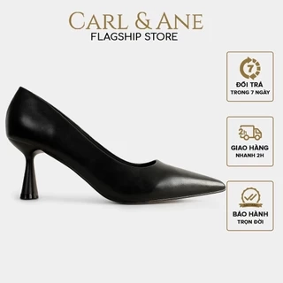 Carl & Ane - Giày cao gót bít mũi thời trang công sở gót nhọn cao 7cm màu cà phê - CP014