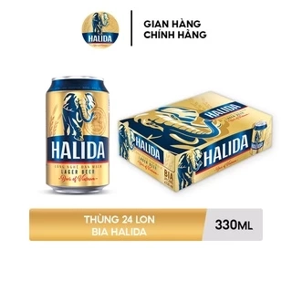 Nồng độ cồn 4.5% - Combo 02 Thùng bia Halida - Thùng 24 lon 330ml