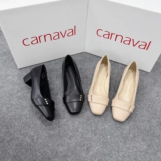 Giày cao gót mũi tròn trang trí khóa GCOROI cao 4 cm da cao cấp siêu sang - VS63