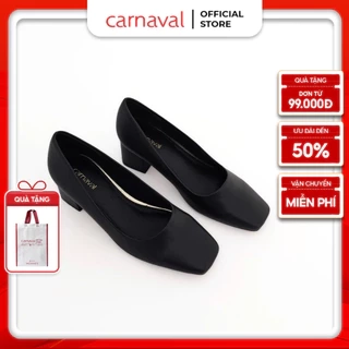 Giày cao gót nữ công sở 5 phân mũi vuông gót trụ sang chảnh, quý phái - Carnaval VS01
