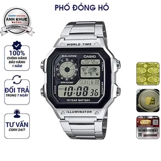 Đồng hồ nam dây kim loại Casio chính hãng Anh Khuê A158WA-1DF