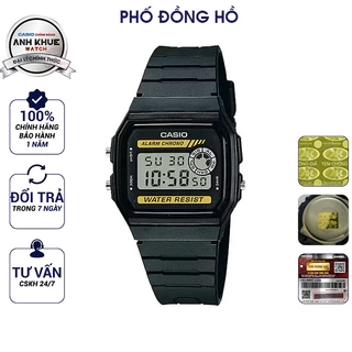 Đồng hồ nam dây nhựa huyền thoại Casio chính hãng Anh Khuê F-91W-1DG