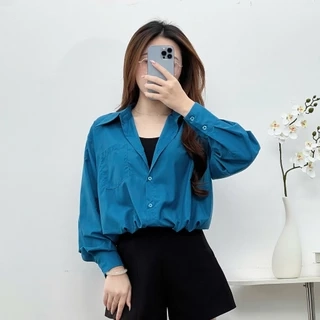 Áo Kiểu Nữ 𝐂𝐂𝐇𝐀𝐓 Dáng Boom Kiểu Liền Mảnh Jenni Chất Liệu Phối Thun Cao Cấp 24ADT8012GT