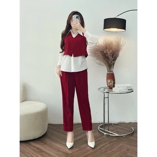 Áo Sơ Mi Nữ 𝐂𝐂𝐇𝐀𝐓 Kiểu 2 Chi Tiết Roses Chất Liệu Tuytsi Cao Cấp 23FDS8013ST