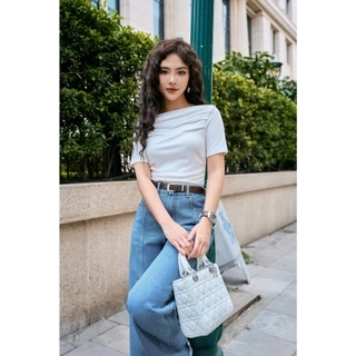 Áo Thun 𝐂𝐂𝐇𝐀𝐓 Xếp Kiểu Vera Dáng Ôm Chất Liệu Cao Cấp 14TNC2005OT