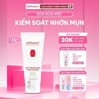 Sữa Rửa Mặt Kiểm Soát Nhờn Mụn Cell Fusion C Daily Trouble Care Foam Cleanser 130ML