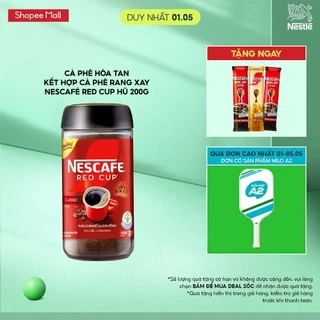 Cà phê hòa tan kết hợp cà phê rang xay Nescafé Red Cup hũ 200g