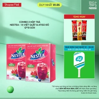 Combo 2 Hộp trà NESTEA - VỊ VIỆT QUẤT & ATISO ĐỎ (2*10 gói)