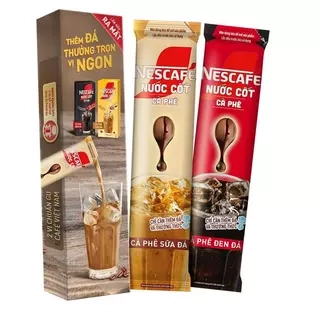 Mẫu dùng thử 2 que Nước cốt cà phê Đen Đá & Sữa Đá NESCAFE