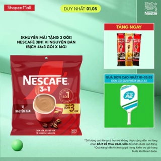 NESCAFÉ 3IN1 VỊ NGUYÊN BẢN (Bịch 46+3 gói x 16g)