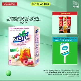 Thực phẩm bổ sung trà NESTEA vị Vải & Hương Hoa Lài Hộp (12 gói x 12g)