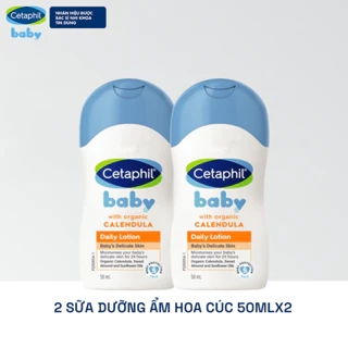 Combo 2 Sữa dưỡng ẩm dịu lành hằng ngày cho bé Cetaphil Baby Daily Lotion 50ml/chai