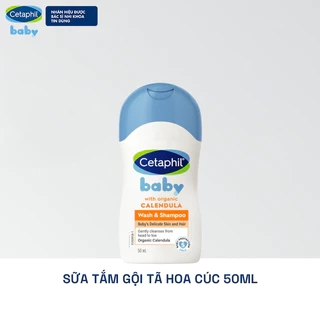 Sữa tắm gội dịu lành cho bé Cetaphil Baby Wash & Shampoo with Organic Calendula 50ml