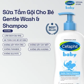 Sữa tắm gội dịu lành cho bé CETAPHIL BABY WASH & SHAMPOO WITH ORGANIC CALENDULA 400ML
