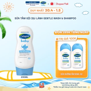 Sữa tắm gội dịu lành cho bé CETAPHIL BABY GENTLE WASH & SHAMPOO 230ML