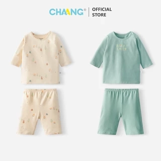 Bộ quần áo lửng cúc vai dáng Nature cho bé trai