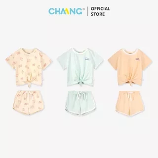 Bộ quần áo cộc nơ bụng dáng ngắn Olympia cho bé gái
