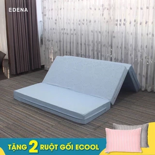 Nệm Bông Ép Gấp 3 Edena, vỏ nệm màu ngẫu nhiên, nệm phẳng giải pháp tối ưu cho cột sống