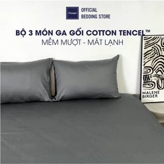 Set 3 món ga gối lụa Cotton Tencel tự nhiên (Châu Âu) 60S Changmi Bedding siêu mềm mượt và mát lạnh