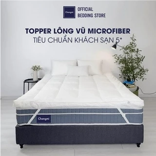 Topper Changmi Bedding lông vũ nhân tạo Microfiber Hàn Quốc chuẩn khách sạn 5 sao, tăng độ êm cho nệm