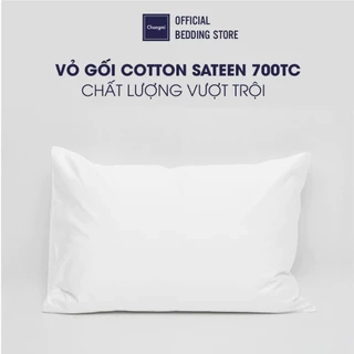 Vỏ gối Changmi Bedding Cotton Sateen trắng 400TC cao cấp mềm mịn mát. Tiêu chuẩn khách sạn 5 sao