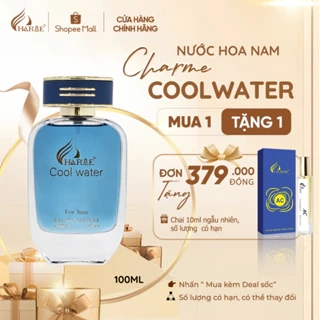 Nước Hoa Nam Charme CoolWater 100ml Chính Hãng, Lưu Hương Lâu Thơm Mát, Mạnh Mẽ