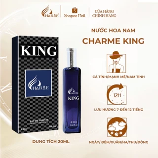 Nước hoa nam lưu hương lâu, Charme King, dòng nước hoa chính hãng, hương gỗ hương đầy lôi cuốn, 20ml